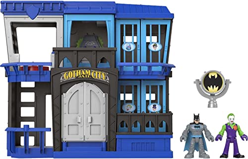 Fisher Price Imaginext DC Super Friends Prigione di Gotham City, playset Prigione con Personaggi di Batman e Joker, Giocattolo per Bambini 3+ Anni,