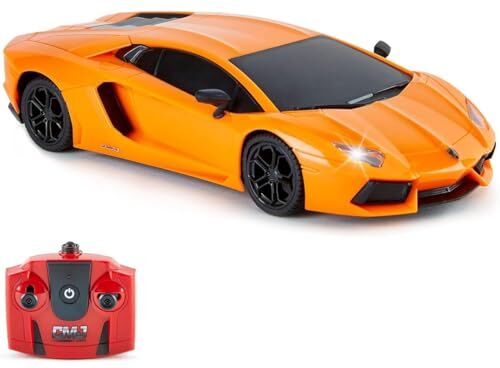 CMJ RC Cars Lamborghini Aventador  Auto telecomandata con licenza ufficiale in scala 1:24 con luci di lavoro 2.4Ghz