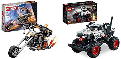 Lego 76245 Marvel Mech e Moto di Ghost Rider, Giocattolo con Action Figure Snodabile di Supereroe & 42150 Technic Monster Mutt Monster Jam Dalmata