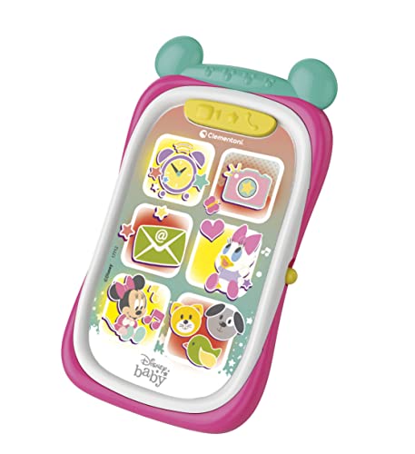 Clementoni Does Not Apply Disney Baby Minnie Cellulare, Smartphone educativo, Telefono Bambino Giocattolo 9 Mesi, Multicolore, M,