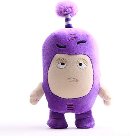 iFii Oddbods Peluche 18 cm, Morbido e Carino Oddbod Peluche Cartoon Oddbods Peluche Tesoro Soldato Peluche Bambola Regali di Compleanno per i Fan (Viola)