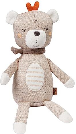 Fehn Peluche asino NATUR – morbido orsacchiotto per neonati come aiuto per addormentarsi – Peluche per neonati da afferrare, sentire e coccolare – Peluche Teddy con cotone biologico (kba) per