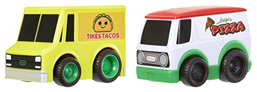 little tikes My First Cars Crazy Fast Cars Confezione da 2 Dine Dashers Macchinine pullback da 9 cm a tema cibo -Viaggiano fino a 15 m Età: 3+ anni