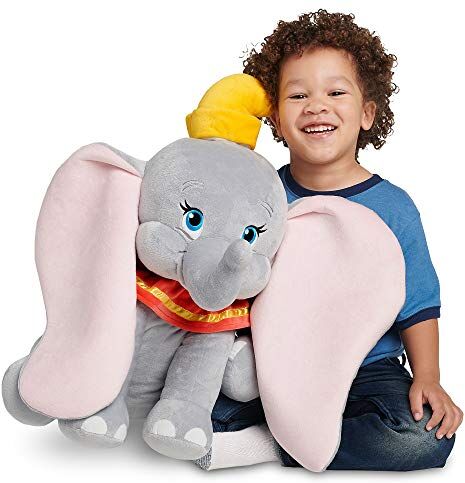 Disney peluche grande di Dumbo, 58 cm, iconico peluche posizione seduta, con dettagli ricamati e orecchie 3D, per tutte le età