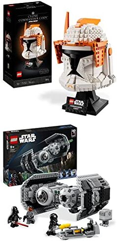 Lego 75350 Star Wars Casco del Comandante Clone Cody, Set Serie Caschi 2023 & 75347 Star Wars TIE Bomber Model Building Kit, Modellino da Costruire di Starfighter