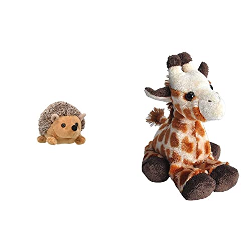 Wild Republic 13430 Cuddlekins Mini Riccio di Peluche, 20 cm & Giraffa Peluche, Marrone, 16241