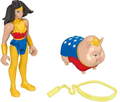 Fisher Price Dc Comics DC League of Super-Pets Wonder Woman & PB, Giocattolo per Bambini 3+ Anni,