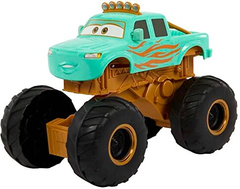 Mattel Disney Pixar Cars Veicolo Ivy Acrobata del Circo, Monster Truck che salta ispirato alla serie Disney+ Cars On The Road, giocattolo per bambini, 3+ anni,