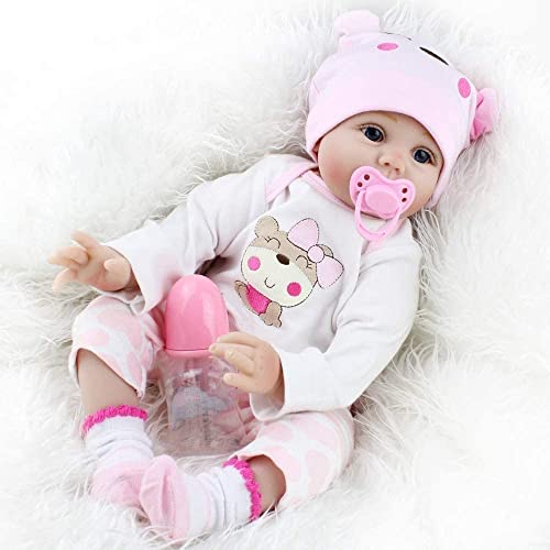 ZIYIUI Realistica 55 cm Bambole Reborn Bambina Bambola Reborn Femmina Bambolotti di Silicone Reborn Babys Dolls Ragazza Bambini Giocattoli 22 Pollice