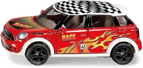 Siku , MINI Countryman Race "Style my  Set", Edizione Limitata, Metallo e plastica, Rosso, Auto Giocattolo incl. foglio di adesivi per design personalizzabile