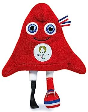 Doudou et Compagnie Giochi Olimpici e Paralimpici-Mascotte 25 CM-para-Sacchetto, Colore Rosso,