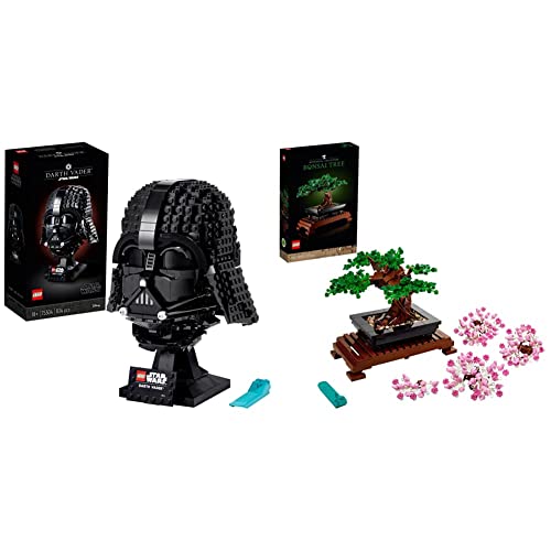 Lego 75304 Star Wars Casco di Darth Vader, Modellino da Costruire Fai da Te in Mattoncini per Adulti & 10281 Icons Albero Bonsai, Piante Artificiali, Costruzione in Mattoncini