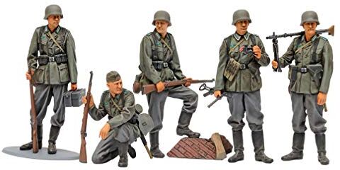 Tamiya Set di fanteria tedesca (metà della seconda guerra mondiale) 1:35 Kit modello in plastica 35371, Multicolore,