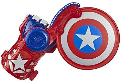 Hasbro Avengers Scudo di Capitan America Power Moves, Role Play con tecnologia Nerf lancia Dardi