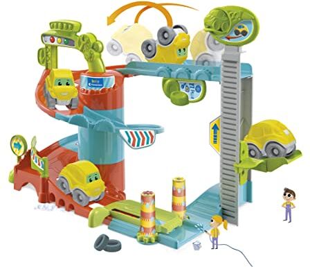 Clementoni - Fun Garage Baby Track Set di Gioco, Multicolore,