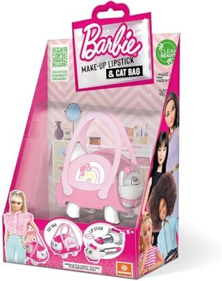 Mondo Barbie Borsa Gatto , Borsetta / Rossetto, Include 1 Borsa a Forma di Gatto, 1 Rossetto