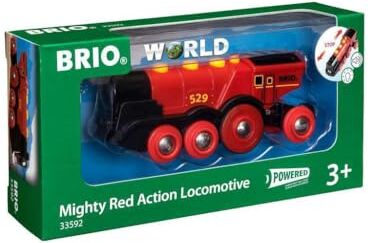 Brio WORLD Grande Locomotiva Rossa, Veicoli per Pista Trenino , Età 3+ Anni