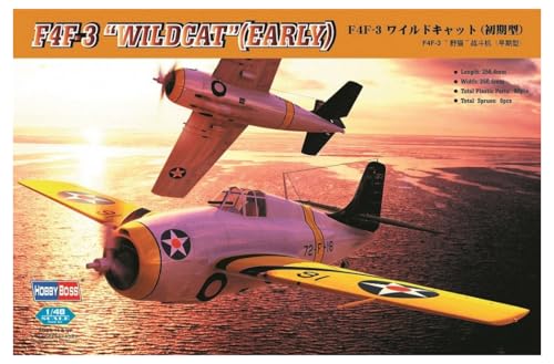 Hobbyboss Kit modellino anticipato Wildcat F4F-3 in plastica, scala 1:48, 8000 pollici