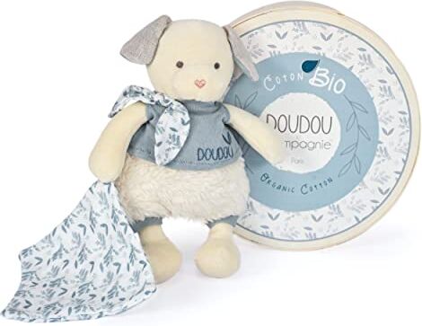 Doudou et Compagnie Doudou Cane Doudou Bio Blu 22 cm Doudou Botanic Bio