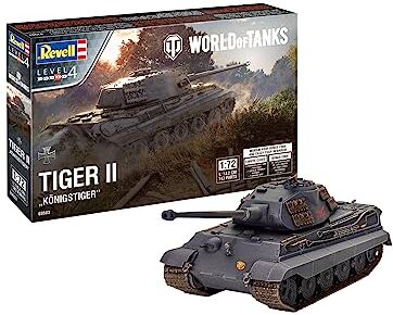 Revell - Char d'assault Tiger II Ausf. B Königstiger World of Tanks Maquette, , Incolore