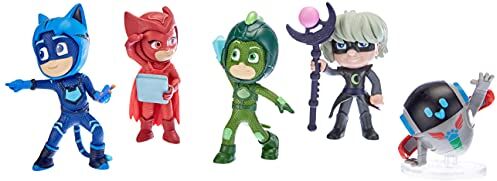 Simba Set di action figure PJ Masks con super pigiamini e cattivi, 5 personaggi, 8 cm, per bambini dai 3 anni in su