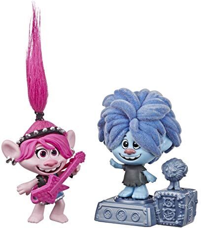 Hasbro - Trolls World Tour-Rock City, Pupazzo con Testa dondolante Figurine, Multicolore, E8581