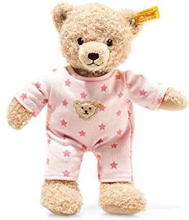 Steiff Teddy and Me Orsacchiotto da bambina con pigiama, 25 cm, orsacchiotto con pigiama rosa, morbido e lavabile