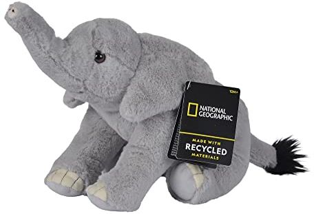 Simba - Disney Nat Geo Elefante africano, , 0 mesi, materiale riciclato 90%, 25 cm