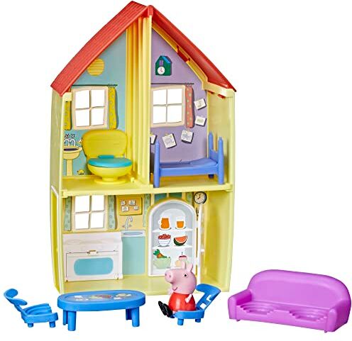 Peppa Pig Peppa's Adventures, playset La casa di Famiglia di Peppa, Giocattolo per età prescolare, Include Action Figure 6 Accessori