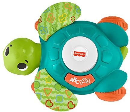 Fisher Price Baby Tartaruga Gattona con Me, Giocattolo Parlamici con Luci e Suoni, Giocattolo per Bambini 9+ Mesi,