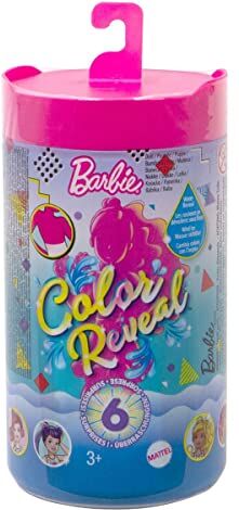 Barbie Chelsea Color Reveal Serie Monocolor con Bambola, 6 Sorprese e Accessori, Giocattolo per Bambini 3+ Anni,