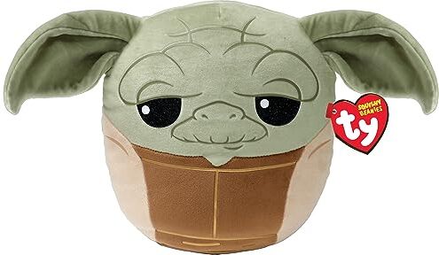 Ty Star Wars Yoda Squish-A-Boo 25,4 cm   Peluche morbido per bambini con licenza ufficiale   Peluche da collezione