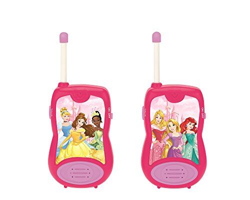 Lexibook Disney Princess Princesses Cenerentola Rapunzel Ariel walkie-Talkie, Gioco Giocattolo Comunicazione Ragazzine, Clip da Cintura, a Batteria, Rosa,