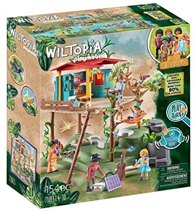 Playmobil Wiltopia  Casa sull'Albero della Foresta Amazzonica, con Animali Giocattolo, Giocattolo Sostenibile per Bambini dai 4 Anni in su