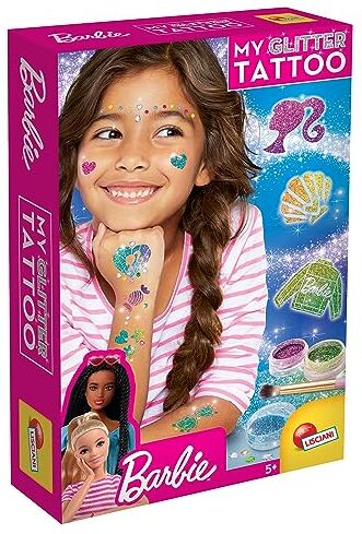 Liscianigiochi Lisciani Giochi- Barbie My Glitter Tattoo, Colore Bianco,