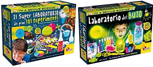 Liscianigiochi Lisciani Giochi I'M Genius Super Laboratorio Dei Primi 101 Esperimenti, Multicolore, 8 12 Anni, 69330 & I'M A Genius La Scienza Nel Buio Gioco Educativo, Multicolore, 83879