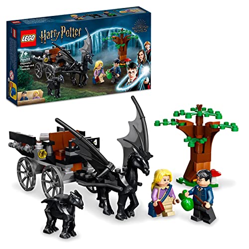 Lego Harry Potter Thestral e Carrozza di Hogwarts, Set con Cavallo Giocattolo Alato e 2 Minifigure, Giochi per Bambini dai 7 Anni in su