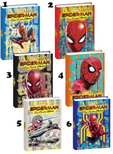 Scuola DIARIO  20x15cm Spiderman Uomo Ragno Marvel standard 2023/2024 + Omaggio penna glitterata e portachiave fischietto