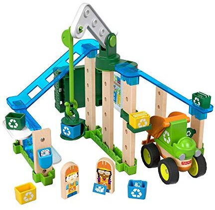 Fisher Price Wonder Makers, il Centro di Riciclaggio, Set da Costruzione con più di 40 Pezzi, Giocattolo per Bambini 3+ Anni,