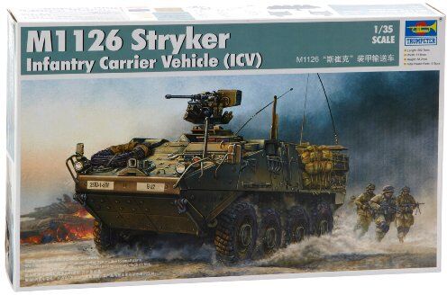 Trumpeter Modellino Carro Armato M1126 Stryker (Light Armoured Vehicle) Icv Tank Plastic Kit Scala 1:35 Model 0375