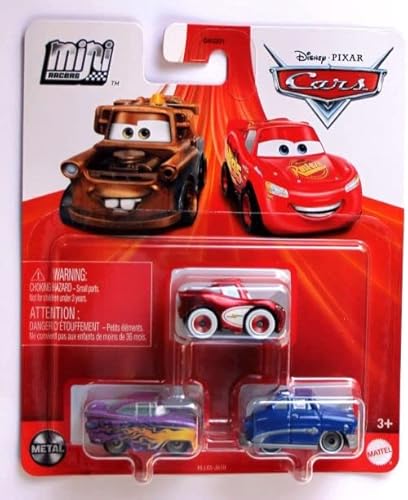 Mattel PACK 3 COCHES CARS MINI RACERS