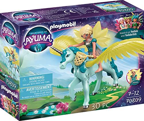 Playmobil Adventures of Ayuma  Crystal Fairy con Unicorno, Giocattoli per Bambini dai 7 Anni