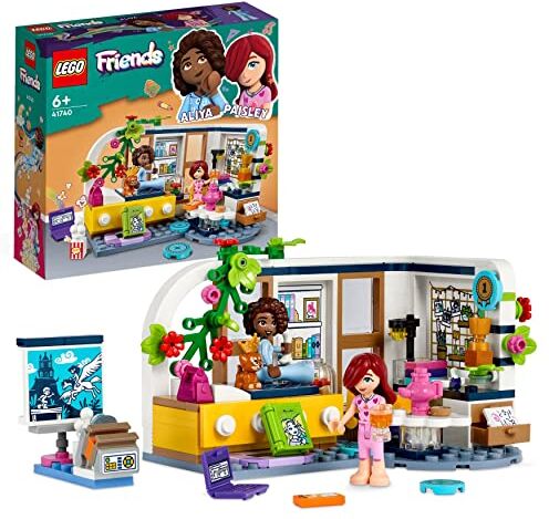 Lego Friends La Cameretta di Aliya, Camera da Letto per Pigiama Party, Giochi per Bambine e Bambini con Paisley e Cane Giocattolo, Piccola Idea Regalo, Personaggi 2023