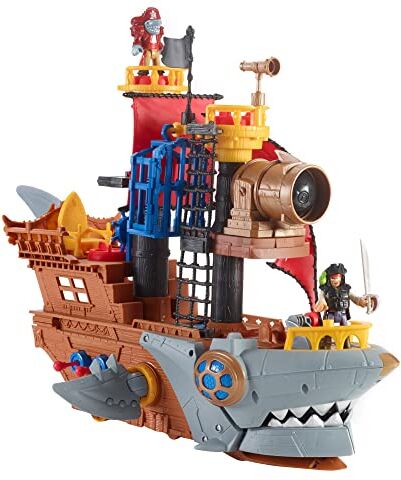 Fisher Price Imaginext Galeone Dei Pirati Con Mini Personaggi E Accessori, Giocattolo Per Bambini 3+ Anni,