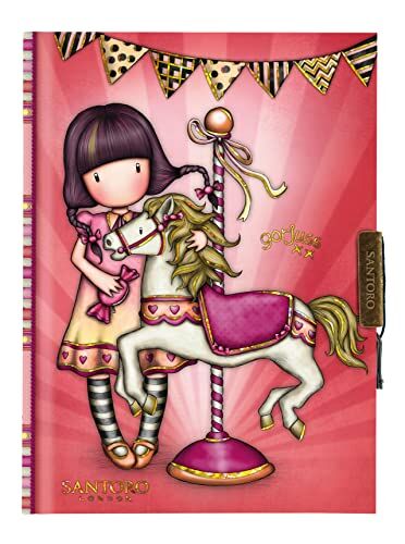 SANTORO Safta, diario Gorjuss Fairground Carousel 12,8 x 17,5 x 2 cm Unisex-Bimbi, multicolore, Talla única