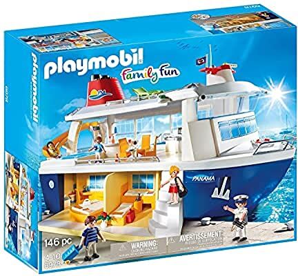 Playmobil Family Fun  Nave da crociera, Include scialuppa di salvataggio galleggiante, Dai 4 anni [Esclusivo Amazon]