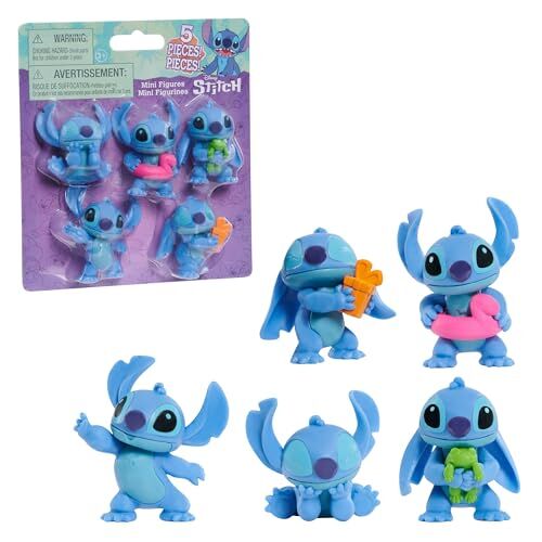Disney Stitch 5 Pack Value Figures, Kids Toys for Ages 3 Up by Just Play