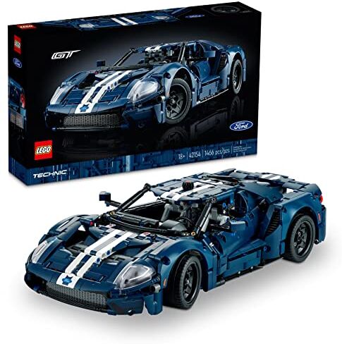 Lego Technic 2022 Ford GT 42154 Modellino di auto per adulti da costruire, set da collezione, supercar in scala 1:12 con caratteristiche autentiche, idea regalo che alimenta creatività e