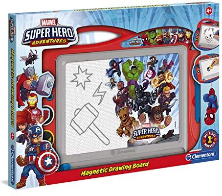 Clementoni Super Hero Adventures Marvel Avengers Lavagna Magnetica, 4 6 anni, Colore Multicolore,