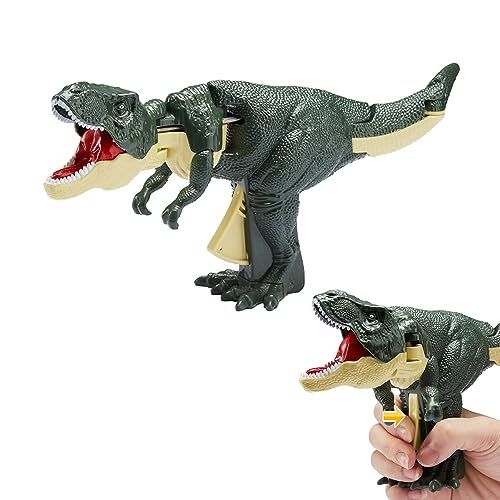 GOUDA La pressione del dinosauro può muovere la testa e la coda Giocattoli Swing Bite Trick Toys Simulazione Esplorativa Dinosaur Puzzle Gift
